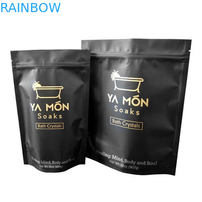 Bolsas de papel de prata para sacos de limpeza do corpo em pé com fecho de fecho