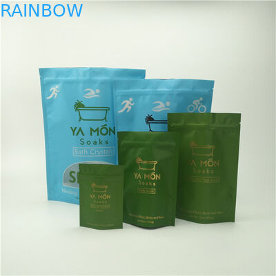 Bolsas de papel de prata para sacos de limpeza do corpo em pé com fecho de fecho