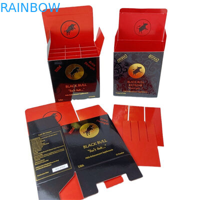 Logotipo impresso sob medida Luxury VITAMAX Extreme Honey Edible Embalagem em papel Caixas e sacos para mel líquido Embalagem vazia