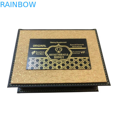 Logotipo impresso sob medida Luxury VITAMAX Extreme Honey Edible Embalagem em papel Caixas e sacos para mel líquido Embalagem vazia
