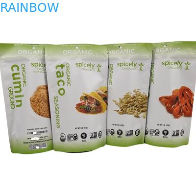 Embalagem de sacos de plástico para lanches com um entalhe para exibição conveniente e descartável