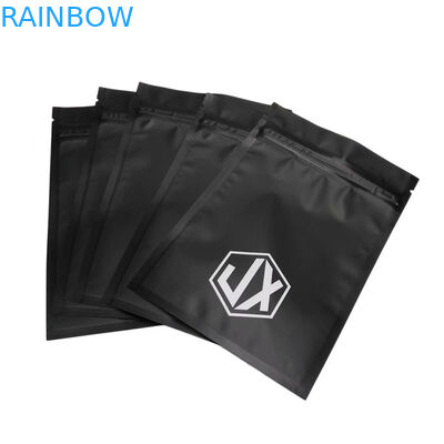 Cable de vedação de três lados preto fosco sacos de embalagem de plástico USB com fecho