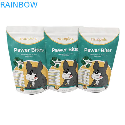 Low Moq Stand Up Pouch Kraft Paper Printed Packaging Bag para animais de estimação