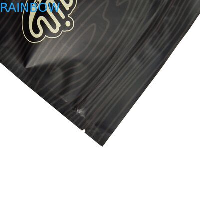 Folha de alumínio Impresso Efeito Metálico Stand Up Pouch Custom Design Sacos de plástico de qualidade alimentar para café