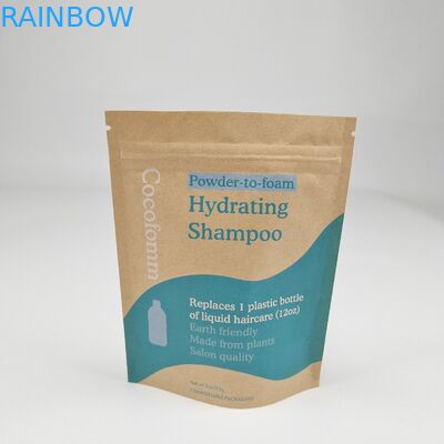 Doypack Ziplock Castanho Branco Kraft Papel de Artesanato Sacos de Posição Embalagens Alimentares Embalagens à prova de cheiro Bolsas de Zipper