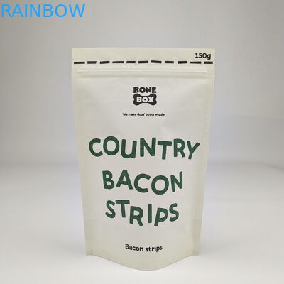 Doypack Ziplock Castanho Branco Kraft Papel de Artesanato Sacos de Posição Embalagens Alimentares Embalagens à prova de cheiro Bolsas de Zipper