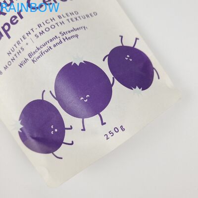 Bolsa de Stand Up com Zipper Kraft Craft Paper Custom Impresso Reutilizável Zip Lock Doypack Sacos de Embalagem de Alimentos