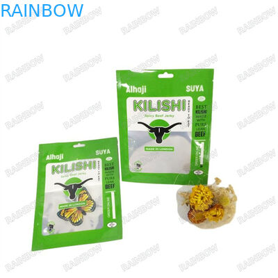 Impressão digital Bolsas de papel Kraft biodegradáveis 100% Fabricantes personalizados Embalagens de alimentos para suportar Prateleiras de plástico