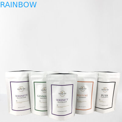 Bolsas de Stand Up Recapotáveis com Logotipo Personalizado para Embalagens de Sacos de Chá Seco