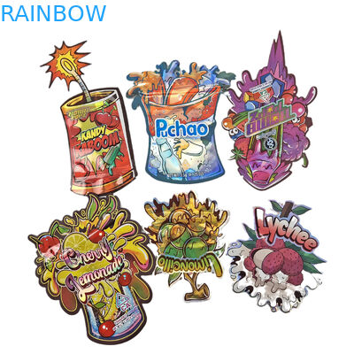 Bolsas de fecho à prova de crianças em papel impresso Bolsas holográficas para lanches e produtos de base Bolsas de plástico