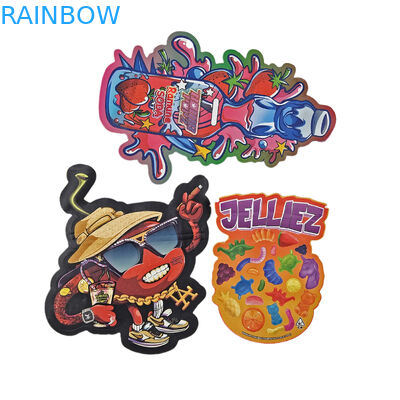 Desenho personalizado Impresso Diâmetro Cortado Ziplock Forma Especial Embalagem de Plástico Irregular 3.5g Saco Mylar