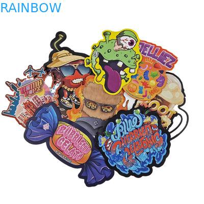 Embalagem em plástico de design personalizado de forma especial Impressão em folha de holograma doces à prova de crianças bolsas Mylar Die Cut