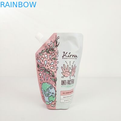 Embalagens industriais de alimentos com saquetes de papel de prata para sacos de esfregar corpo em pé