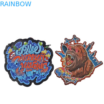 Bolsas de embalagem de plástico de papel alumínio customizado de toque macio em forma irregular de 3,5 g 7 g 14 g 28 g Bolsas Mylar de corte a óleo