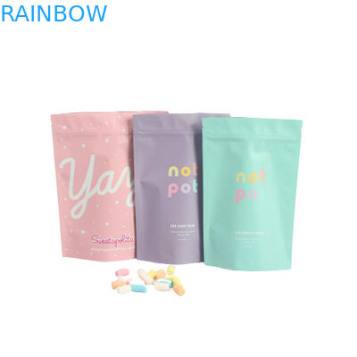 Saco de frutas secas embalado com fecho de fecho de papel de alumínio impresso à medida