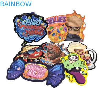 Design personalizado Bolsas Mylar impressas embalagem Soft Touch plástico 3.5g Bolsas Mylar corte irregulares embalagem bolsas