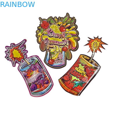 Design personalizado Bolsas Mylar impressas embalagem Soft Touch plástico 3.5g Bolsas Mylar corte irregulares embalagem bolsas