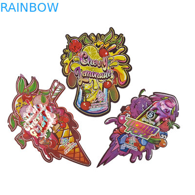 Impressão personalizada 3.5g 7g 14g 28g Sacos de doces à prova de odor de alimentos de forma especial