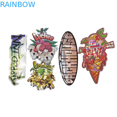 Impressão personalizada 3.5g 7g 14g 28g Sacos de doces à prova de odor de alimentos de forma especial