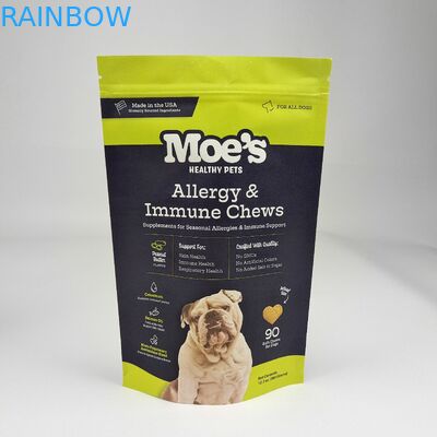 Saco de embalagem de alimentos impresso sob medida à prova de odor Ziplock papel Kraft Stand Up Saco com fecho e janela