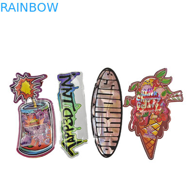 3.5g 7g Impressão personalizada especial de corte a óleo em forma irregular Sacos Mylar à prova de cheiro com fecho de fechadura Embalagem de lanches Sacos Mylar