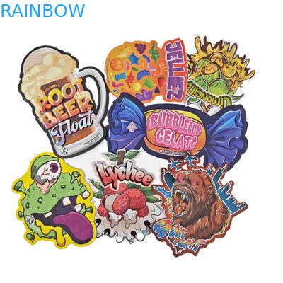 3.5g 7g Impressão personalizada especial de corte a óleo em forma irregular Sacos Mylar à prova de cheiro com fecho de fechadura Embalagem de lanches Sacos Mylar