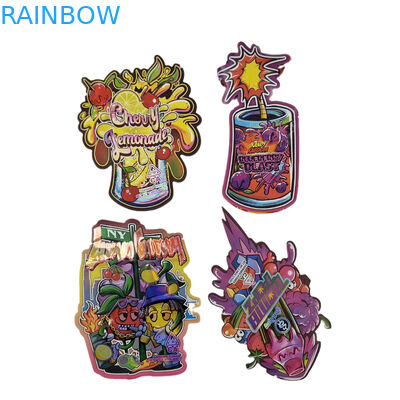 3.5g 7g 14g Saco de embalagem de plástico de forma especial Holograma à prova de odor Plastico a sobressalente Custom Snack Sacos de biscoitos Snack