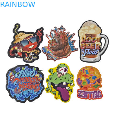 Impressão personalizada à prova de odor 3.5g Embalagens de alimentos irregulares de forma especial embalagem de corte a óleo com sacos Mylar Ziplock