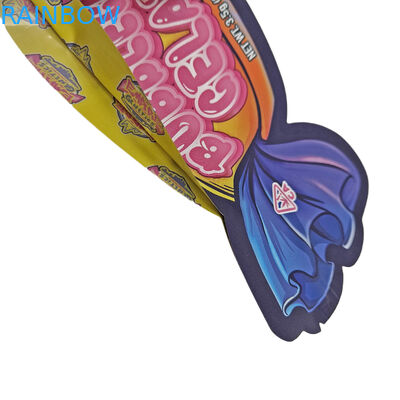 Impressão personalizada à prova de odor 3.5g Embalagens de alimentos irregulares de forma especial embalagem de corte a óleo com sacos Mylar Ziplock