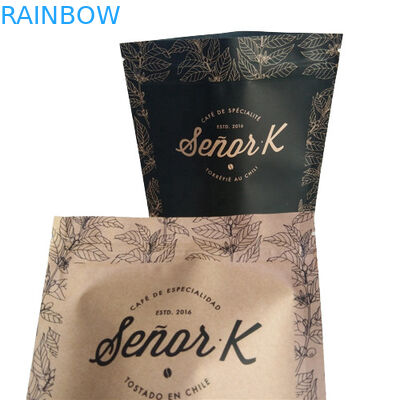 Saco de embalagem de alimentos de fundo plano Filme de impressão em branco simples Top de enchimento com válvula de ar