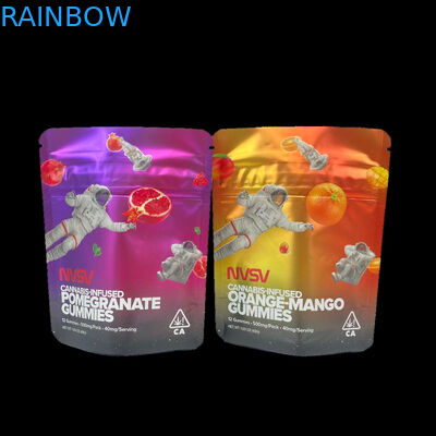 3.5 Gramas Bolsas de Plástico Embalagem Etiqueta personalizada Impresso Biscoitos CBD