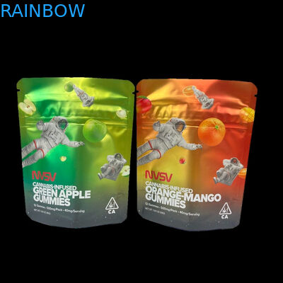 3.5 Gramas Bolsas de Plástico Embalagem Etiqueta personalizada Impresso Biscoitos CBD