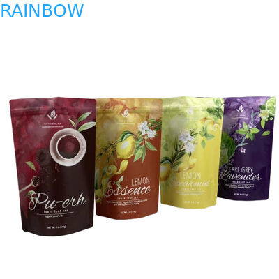 Grade de alimentos Stand Up pouch sacos de plástico personalizado folha de alumínio acabamento fosco para embalagem de chá