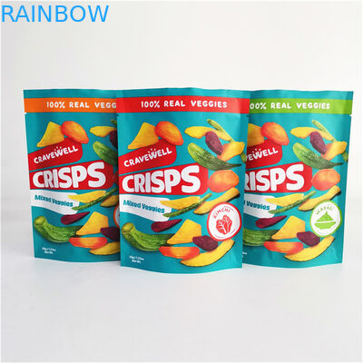 Impressão digital personalizada Ziplock Edibles Stand Up Packaging BagsPara alimentos de nozes