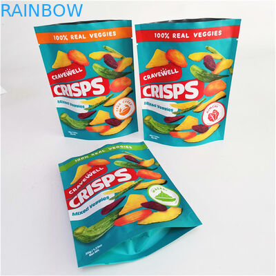 Impressão digital personalizada Ziplock Edibles Stand Up Packaging BagsPara alimentos de nozes