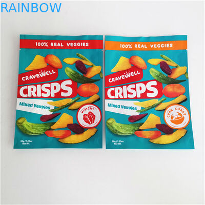 Impressão digital personalizada Ziplock Edibles Stand Up Packaging BagsPara alimentos de nozes