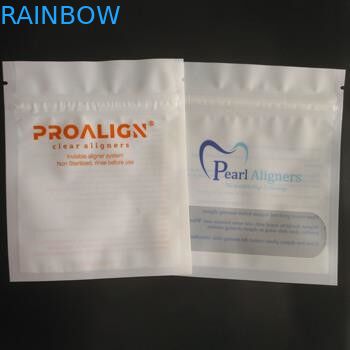 Comércio por grosso Reciclável Três lados Selar Mylar Embalagem Dentes Aligner Para Cuidados Dentários com Zipper