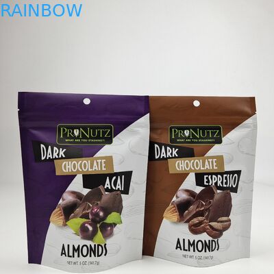 Logotipo personalizado Impressão digital Saco de plástico Zip Lock Flat com sacos de folha de alumínio para sacos de doces