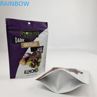 Logotipo personalizado Impressão digital Saco de plástico Zip Lock Flat com sacos de folha de alumínio para sacos de doces