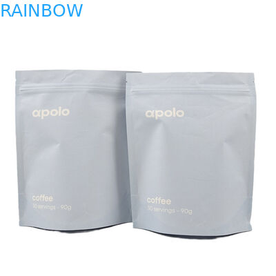 venda a quente cuCstom Bolsa de papel kraft eco-friendly re-sealable impressa para pó de proteína de café