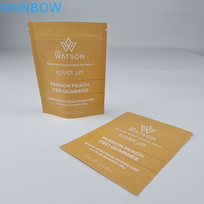 MOPP Saco de papel Kraft compostável Custom Standing Pouch Zipper Humectância Proof For Food