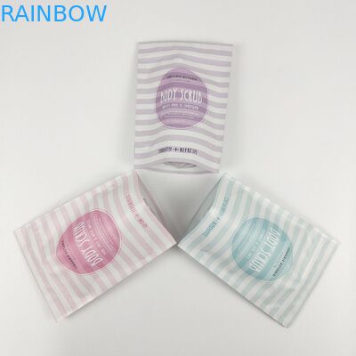 Impressão digital personalizada Bolsa de papel Kraft Stand Up Ziplock Bolsas de folha de alumínio para embalagens de limpeza de corpo de café