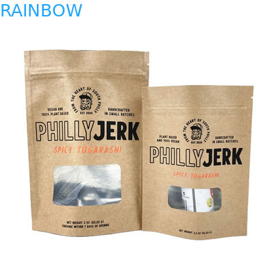 Impressão digital Logotipo personalizado Bolsas de papel kraft branco para amêndoas em pó de manga Alimentos para animais de estimação Papel biodegradável à prova de odor Packa