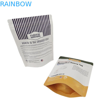 Low MOQ Stand Up Re-sealable Zipper Kraft Paper Bag Custom Biodegradable Re-sealable Mylar Bags para animais de estimação