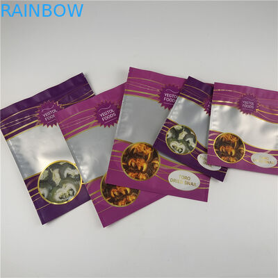 Customize o seu próprio logotipo Impressão digital Ziplock Edibles Stand Up Sacos de embalagem com janela