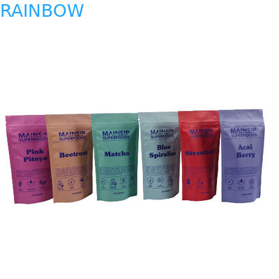 Bolsas Mylar Impressas Digitalmente Proof Coffee Poeder Packaging Stand Up Zip Lock Bag Com Folha de Alumínio