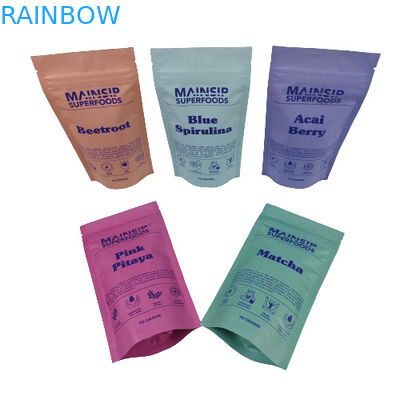 Bolsas Mylar Impressas Digitalmente Proof Coffee Poeder Packaging Stand Up Zip Lock Bag Com Folha de Alumínio