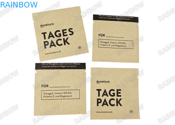 Bolsa de embalagem de papel kraft de qualidade alimentar impressa por encomenda Bolsa de café de chá