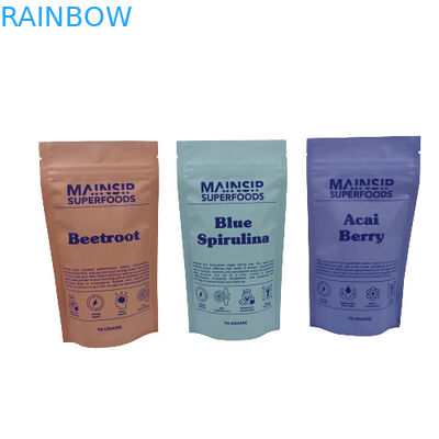 Sacos de embalagem de pó de cacau quente digitalmente impressos Sacos de plástico de pó de café com fechadura de fechadura