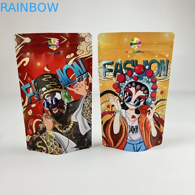 Bolsas Mylar Impressas Digitalmente Matt VMPET Bolsa de Zipper à prova de cheiro CMYK Pantone 250g Saco